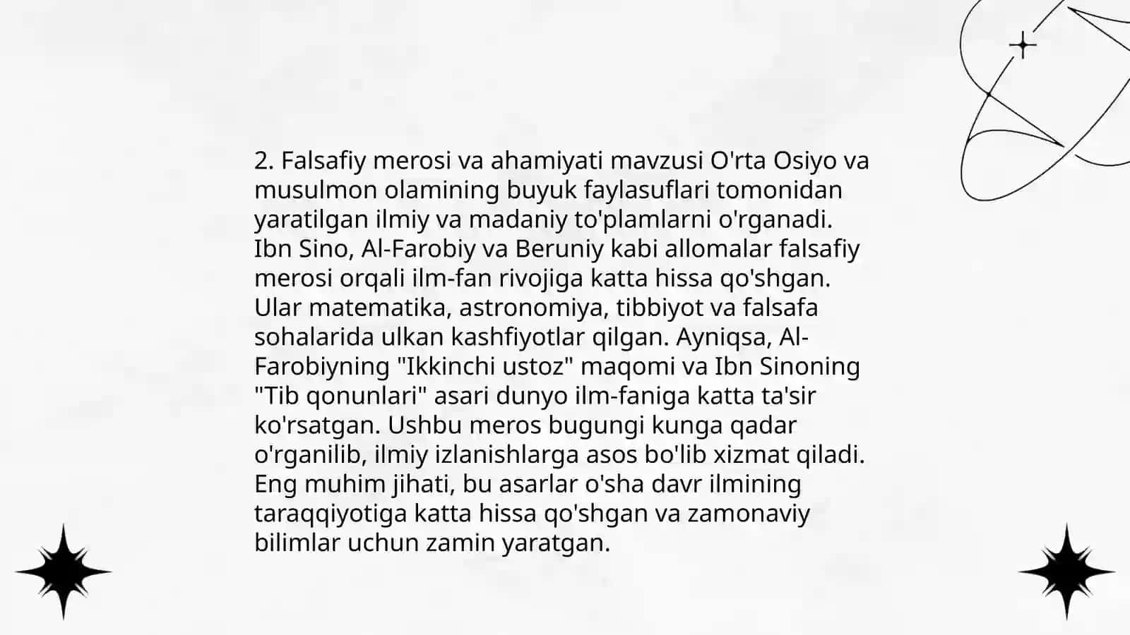 Alxorazmini falsafaga qoshgan xisalari 4