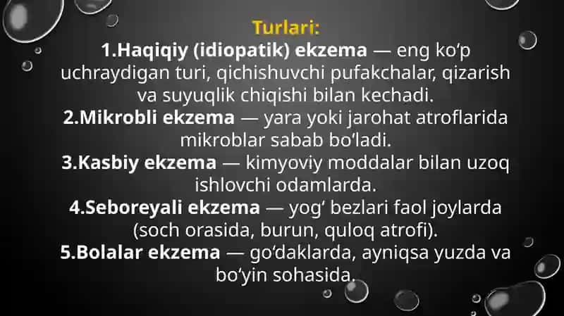 Dermatologiya fanidan egzema 4