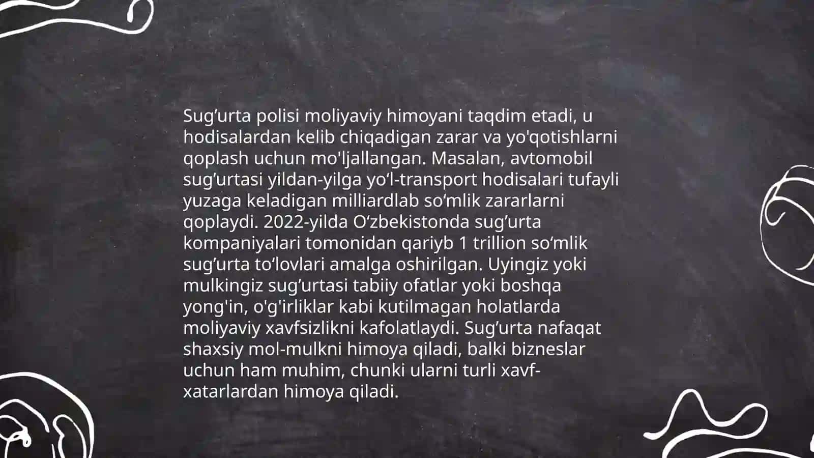 Sug’urta polisi bo’yucha slayd 4
