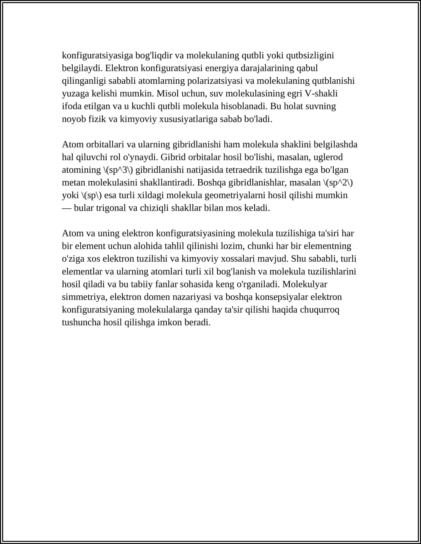 MOLEKULA TUZILISHI 4