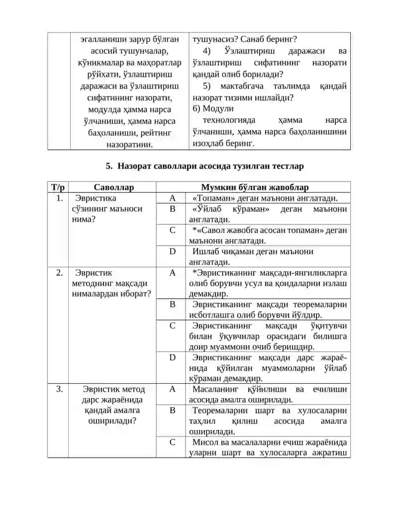 Ўқув модулини лойиҳалаштириш бўйича 4