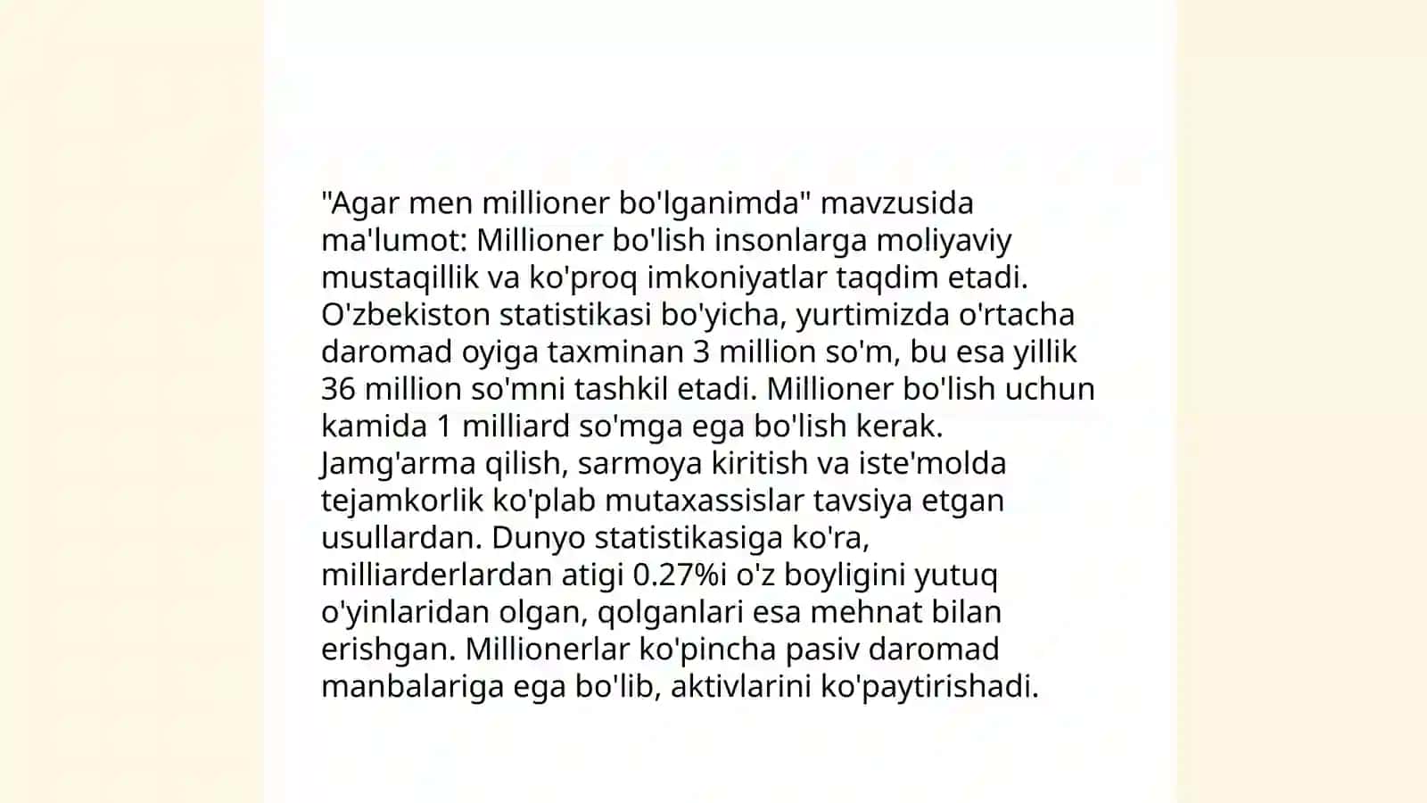 Agar men prezident bo'lganimda 4
