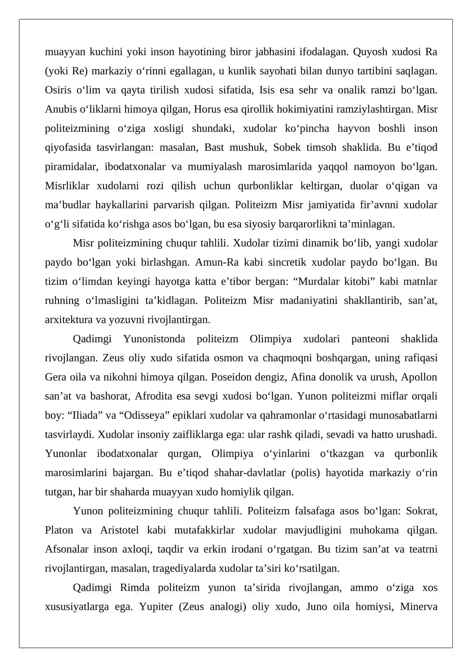 Dinning turlari: politeizm, monoteizm va genoteizm 4