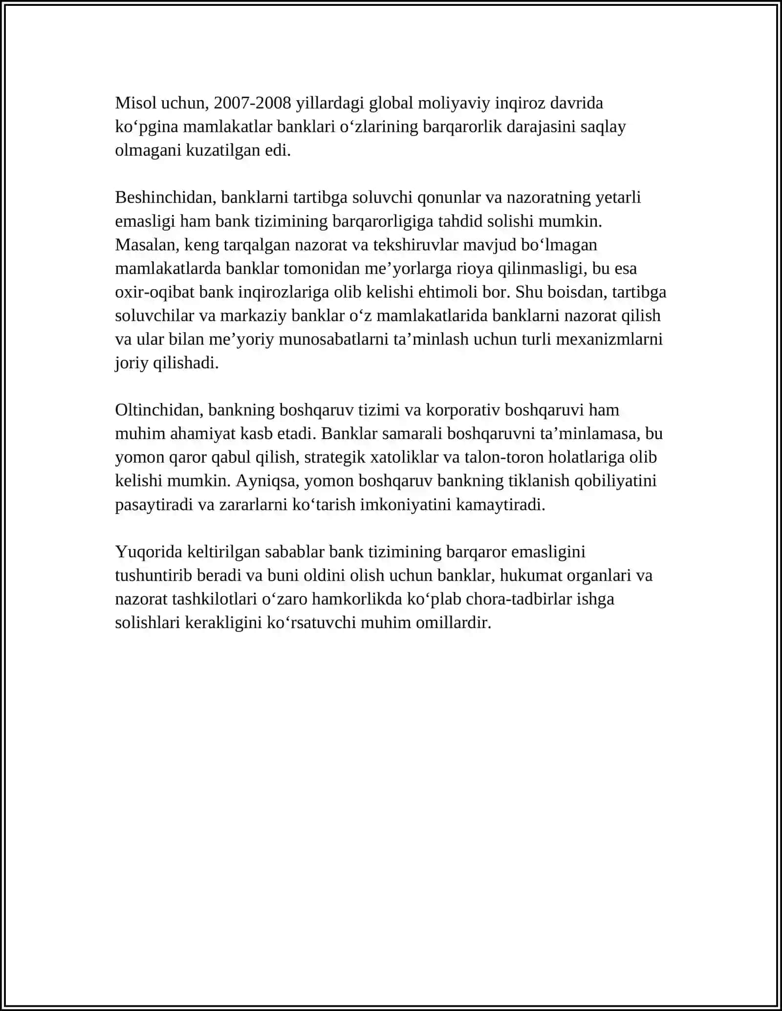 GLOBAL MOLIYAVIY INQIROZLAR SABABLARI VA OMILLARI 4