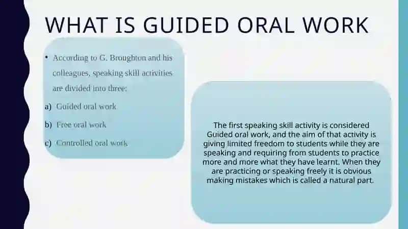 Guided oral work 4