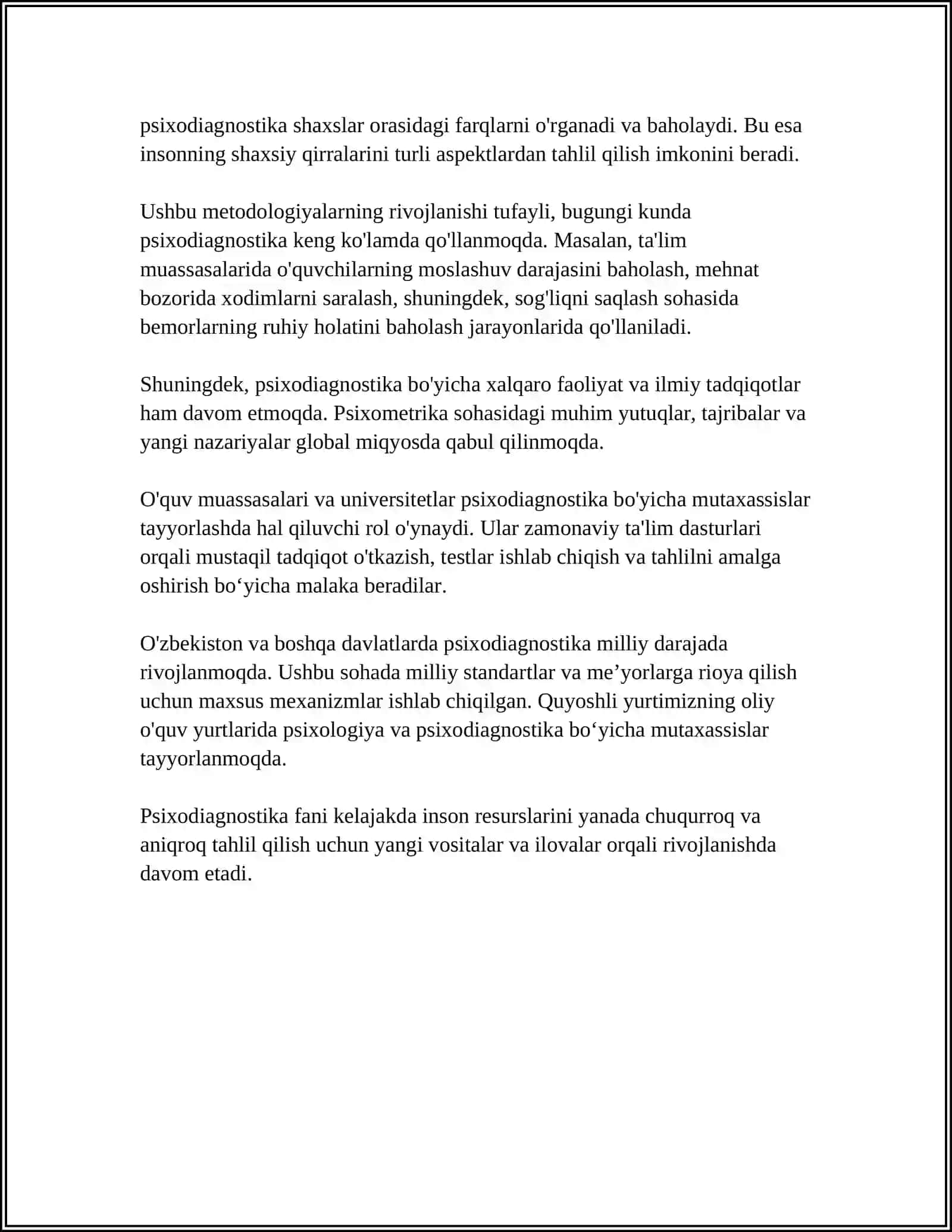 PSIXODIAGNOSTIKA FANI 4