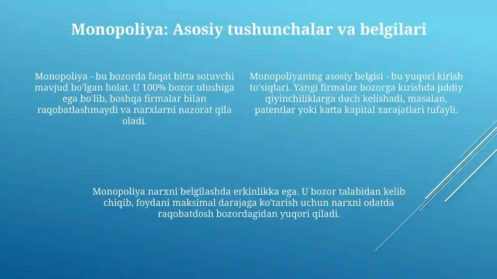 Bozor hokimligi. Monopoliyavamonopol hokimlik 4