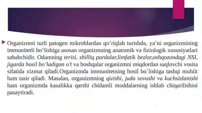 Mikrobiologiyada Immunitetning ahamiyat 4
