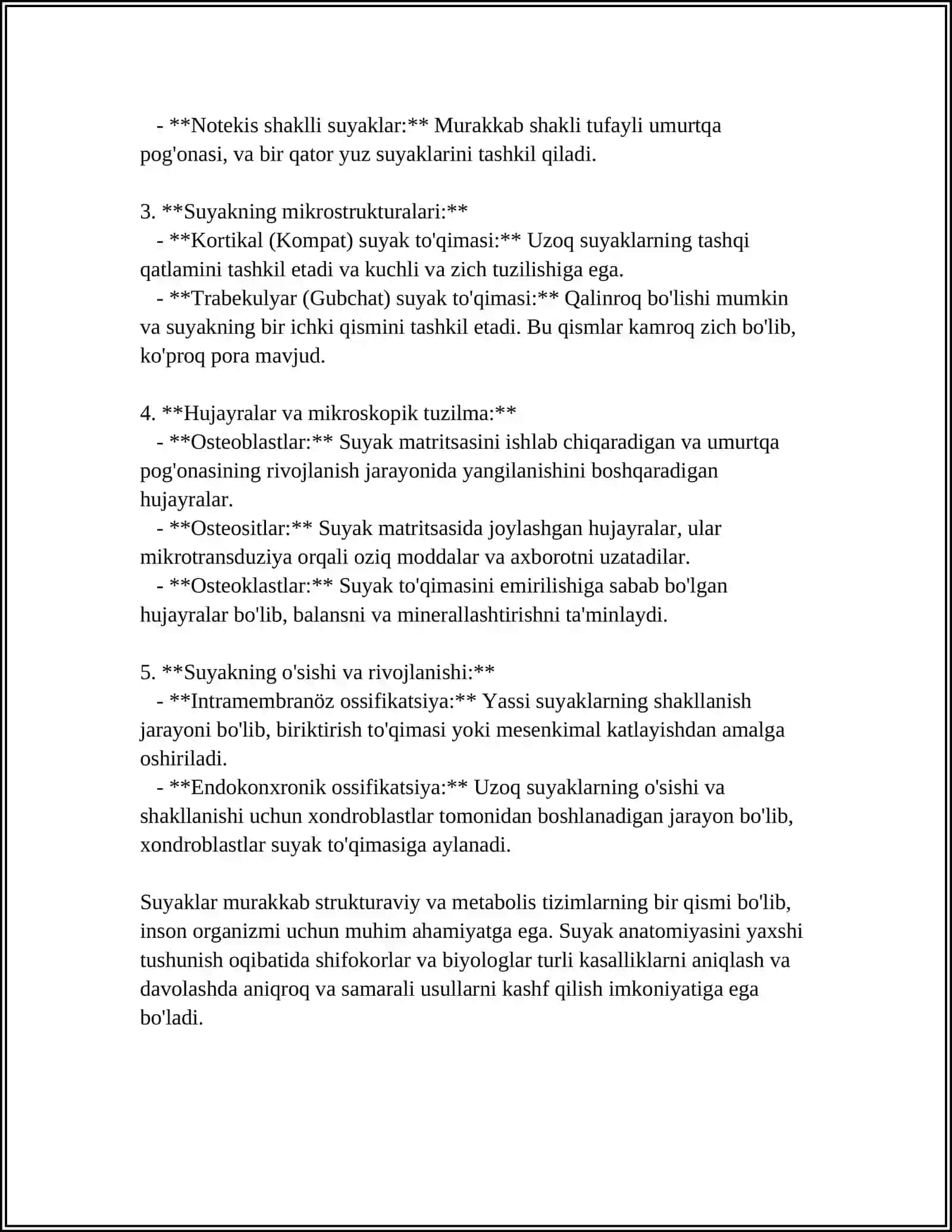SKELER SUYAKLARNING RENTGEN ANATOMIYASI 4