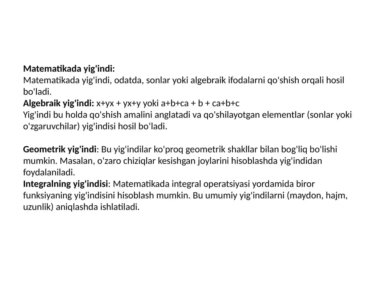 Nomanfiy butun sonlar yig'indisi 4