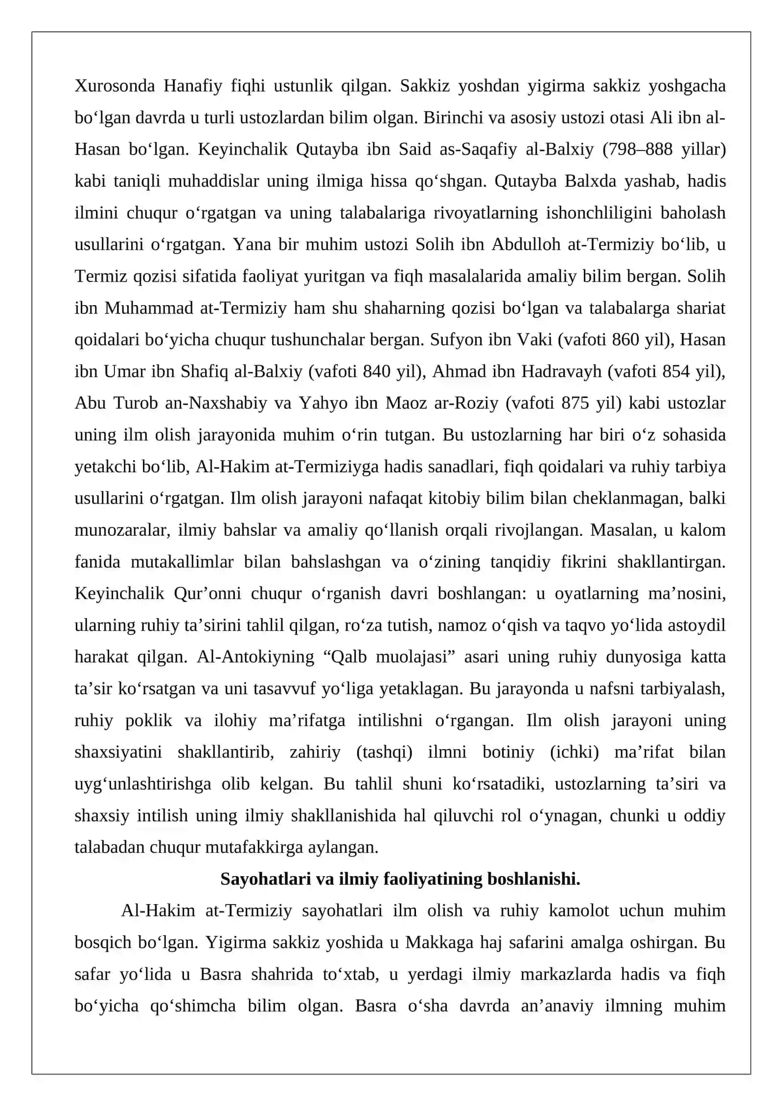Al-Hakim at-Termiziy (820-932) 4