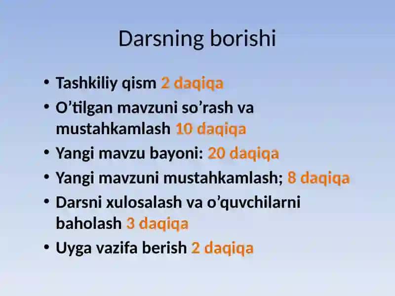 Sinfdan tashqari o'qish darsi "Musavvir" 4