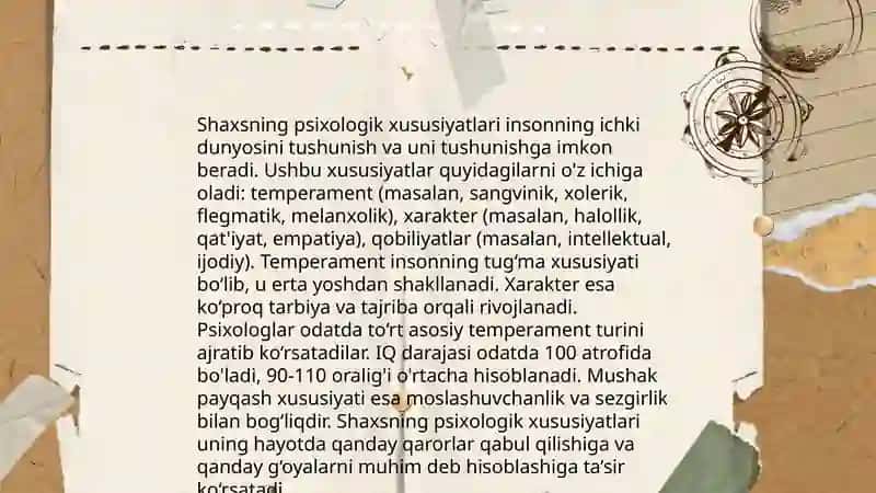 Shaxs shakllanishi va rivojlanishi 4