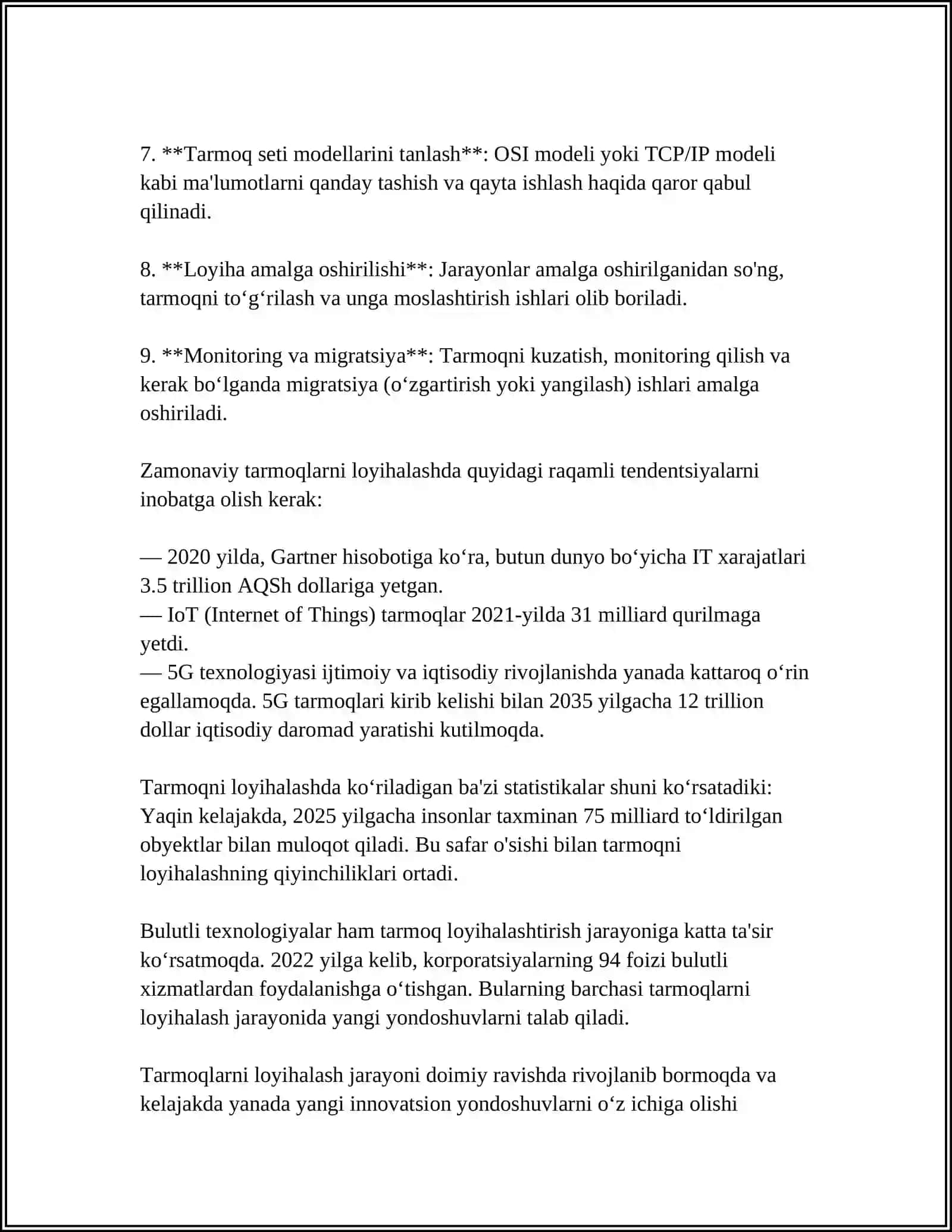 KOMPYUTER TARMOQLARIGA XIZMAT KO’RSATISH 4