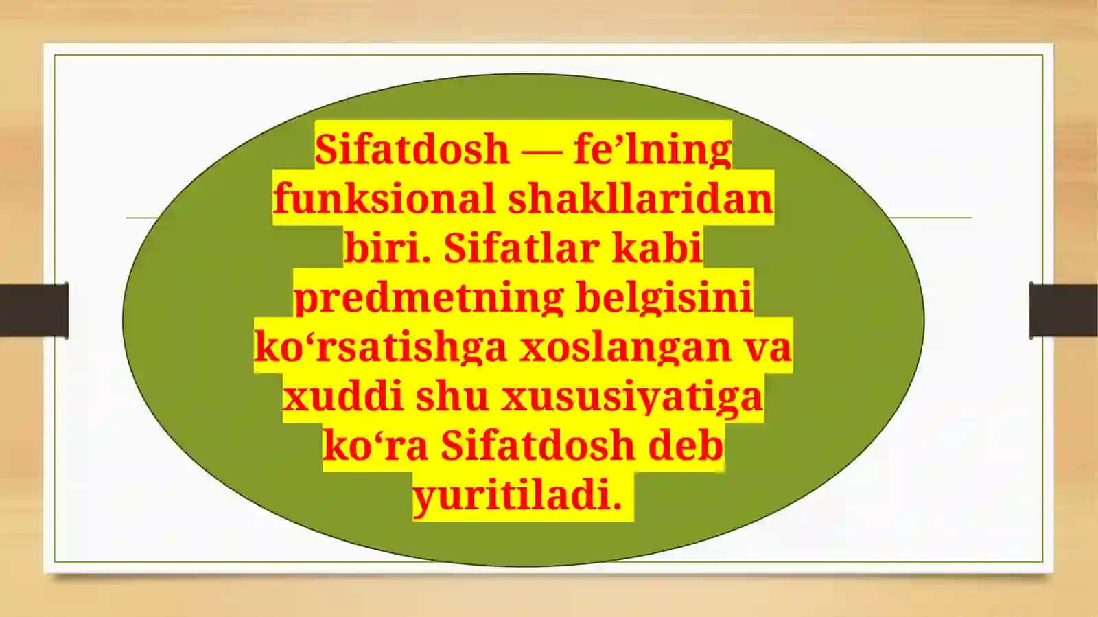 Fe'llar vazifalar shakllari ravishdosh sifadosh va harakati nomi 4