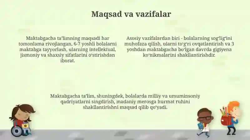 Maktabgacha ta'lim va tarbiya to'g'risidagi qonun 4