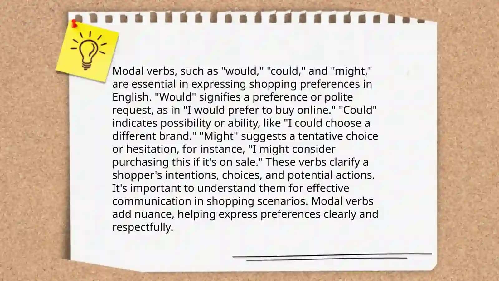 Modal Verbs for Making Shopping Decisions 4