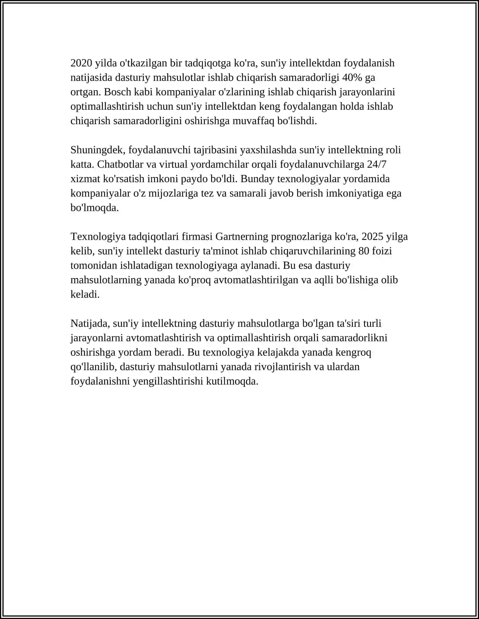 DASTURIY MAHSULOTLARNI RIVOJLANISH TENDENSIYASI 4