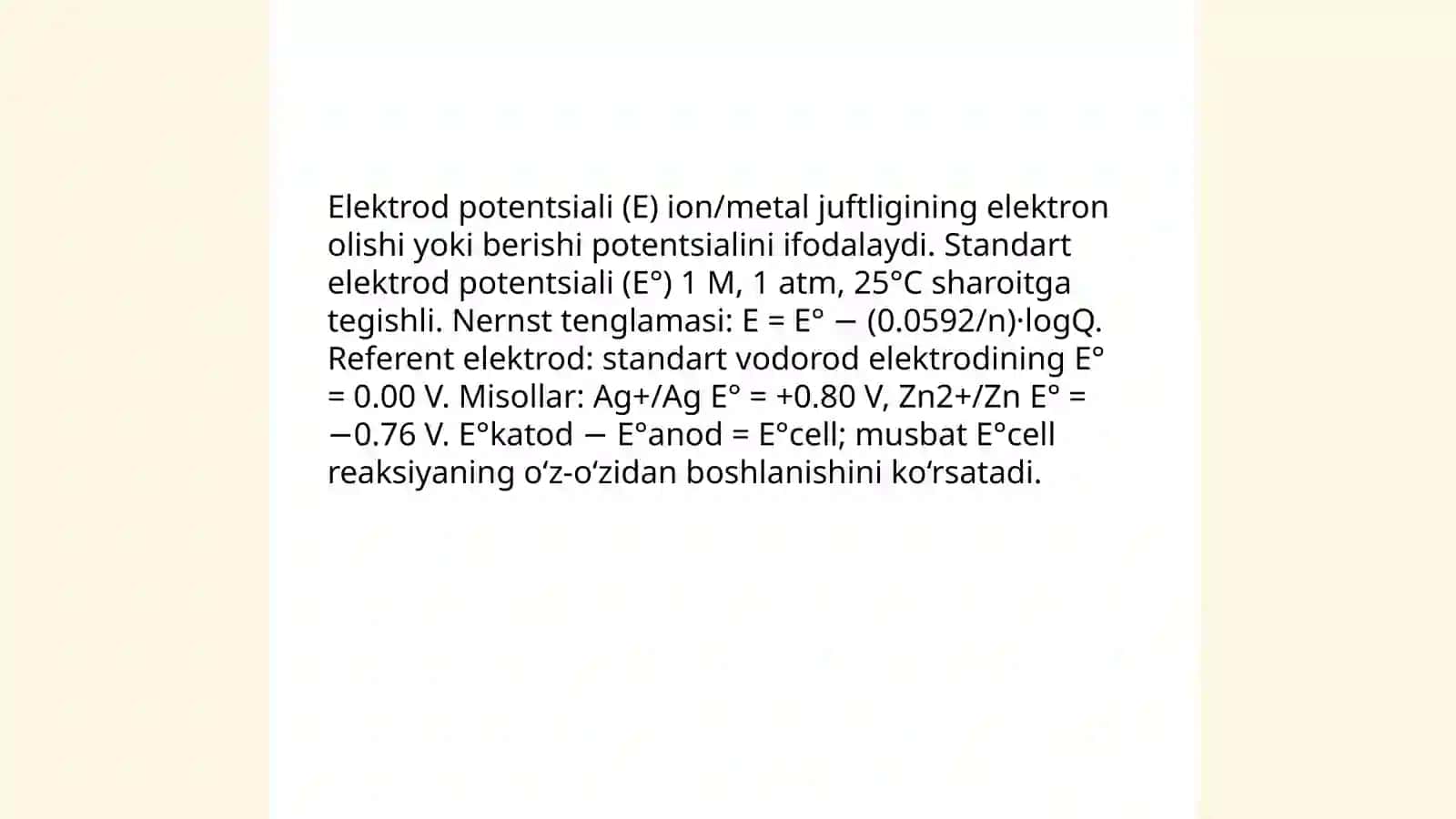 Elektrokimyoviy jarayonlar 4