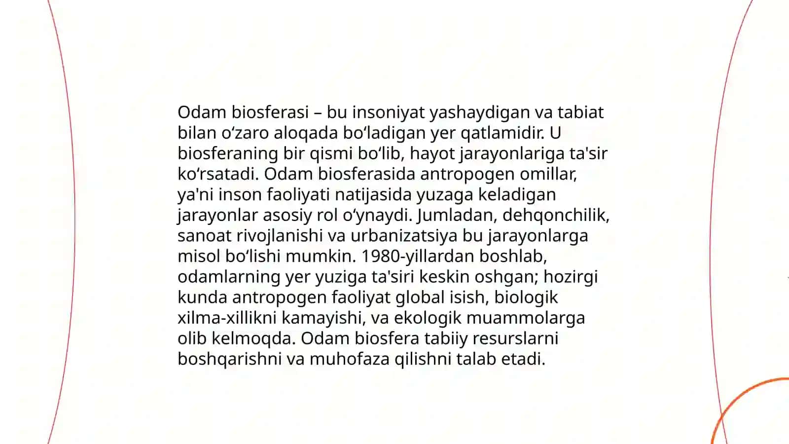 Ekologiya. Odam biosferasi. Odam ekologik adaptip tiplari 4