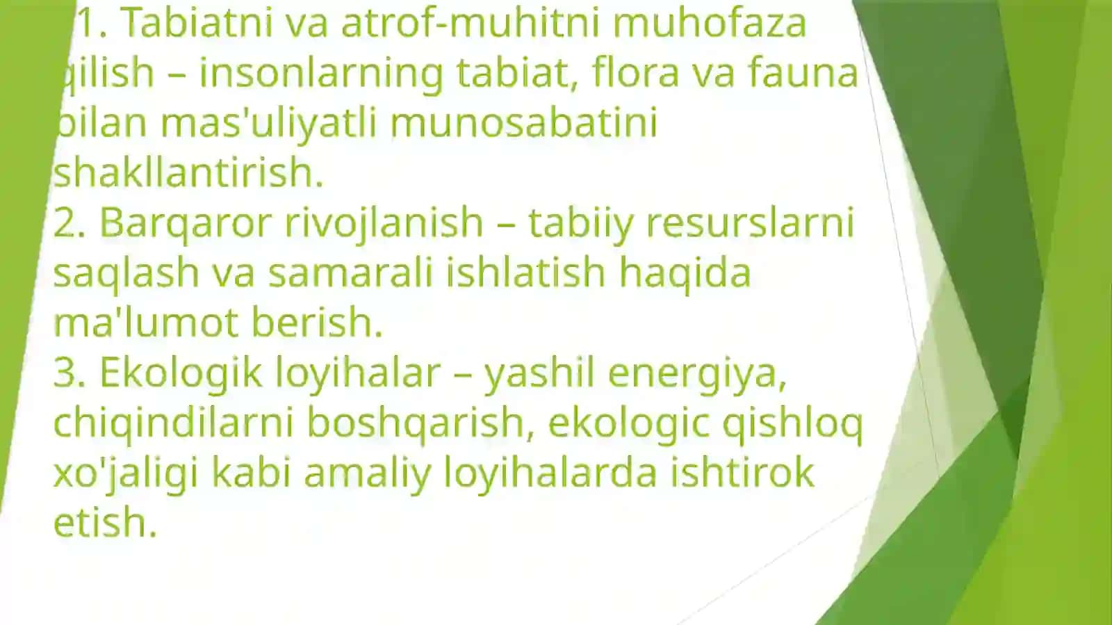 Ekologik Ta'lim Arxitektorlar uchun 4