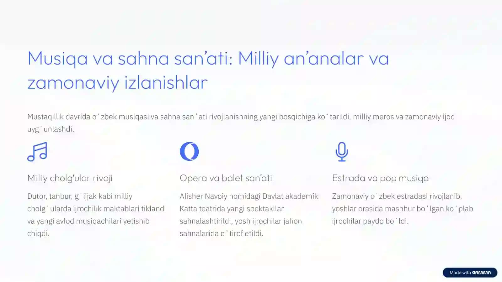 Mustaqillik yillarida Oʻzbekiston madaniyati va sanʼati 4