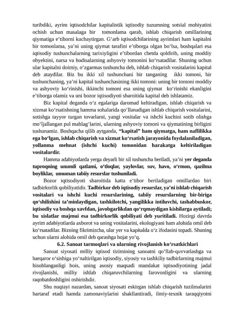 Mintaqalarda Sanoat Tarmogʻini Rivojlanish Xususiyatlari 4
