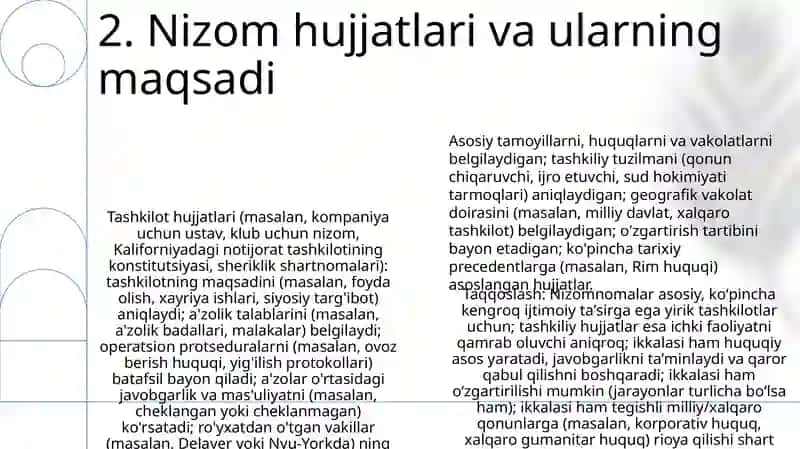 Tashkiliy hujjatlar va ularning tarkibi 4