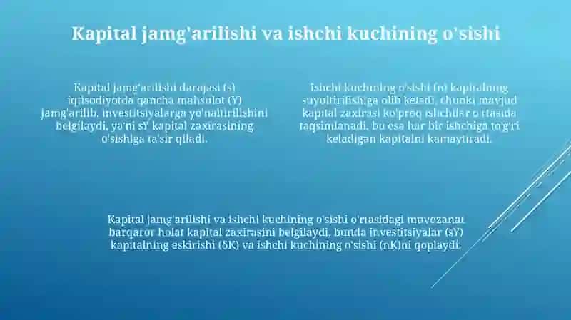 Solo oʻsish nazariyasi 4