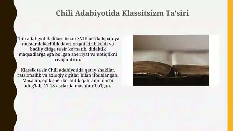 Klassitsizm va ma'rifat chiliadabiyoti 4