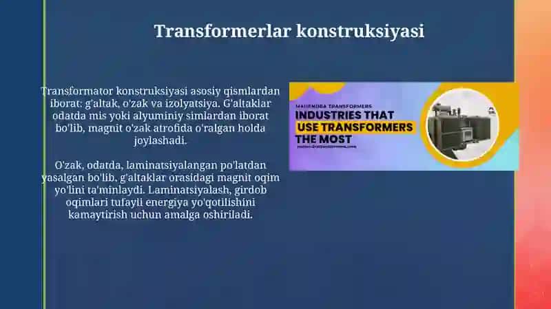 Transformerlar nazariyasi 4