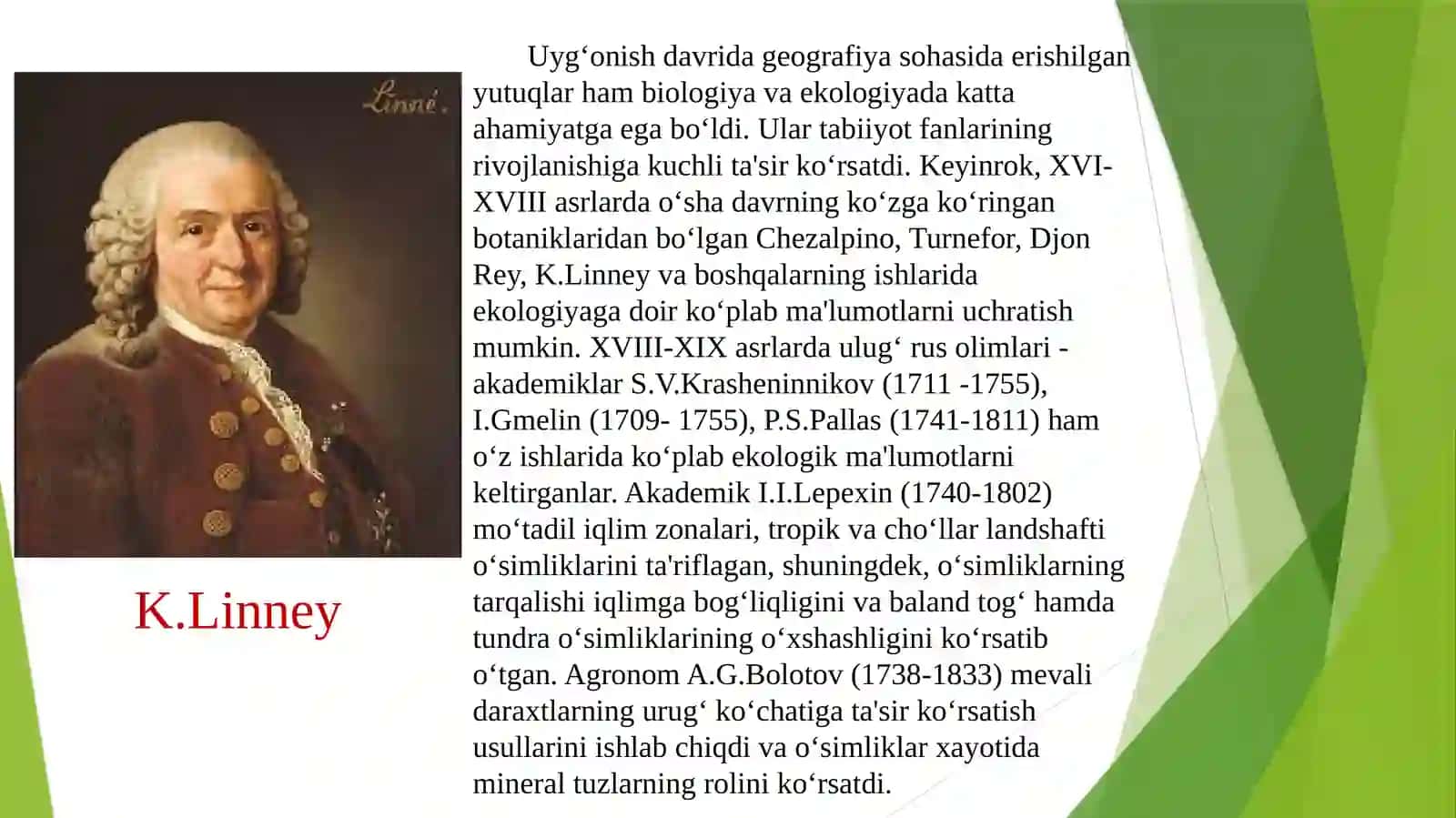 O‘simliklar Ekologiyasining Rivojlanishi Tarixi 4