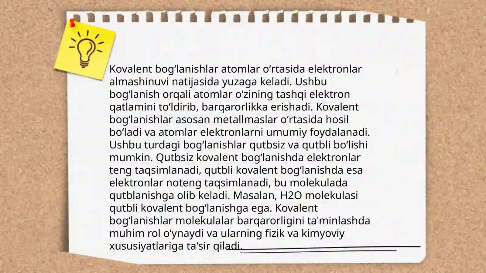 Kimyoviy bog'lanishlar va xossalari 4