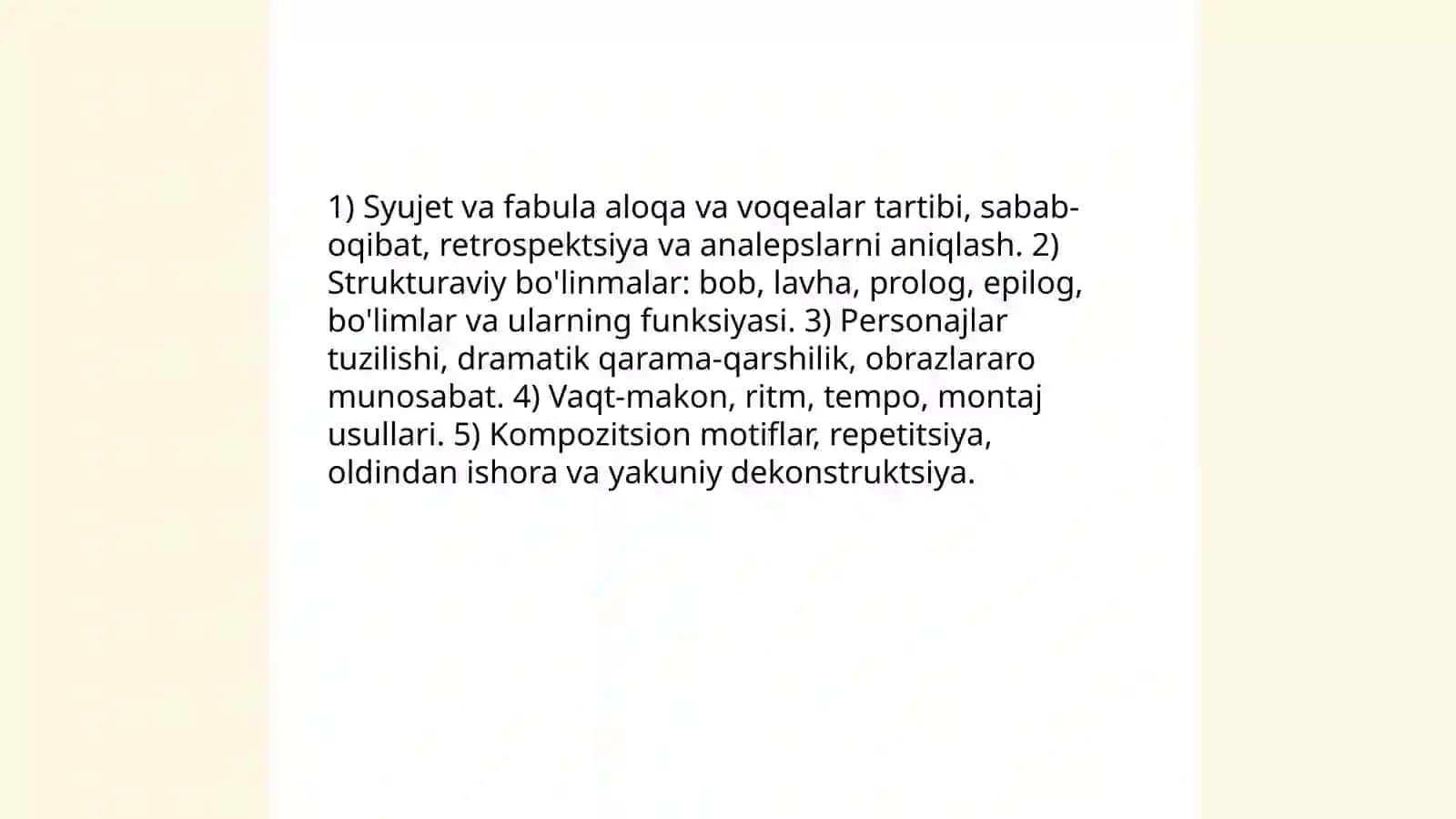 Badiiy asarni tahlil qilish 4