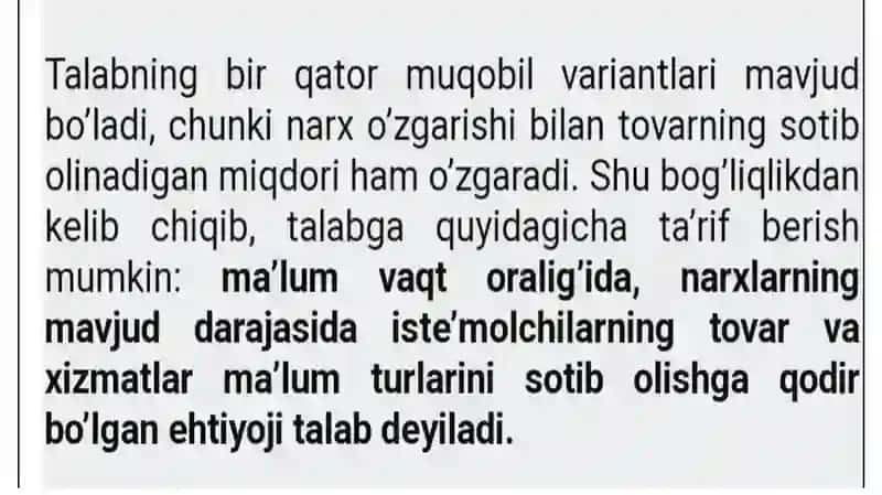 Talab va taklif 4