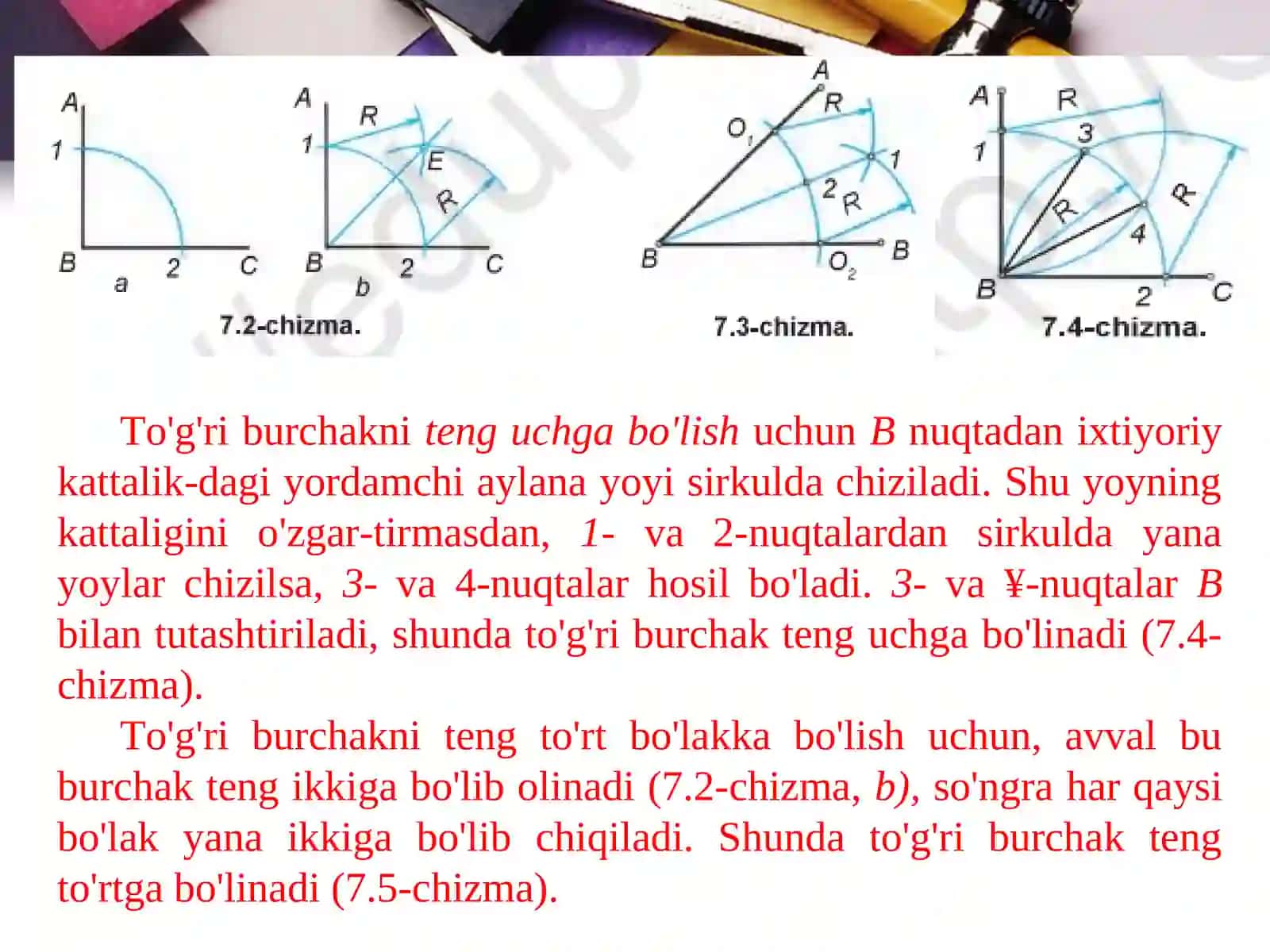 7-mavzu: Burchaklar yasash 4