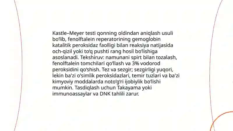Kriminalistika kimyo usullari qon DNK 4