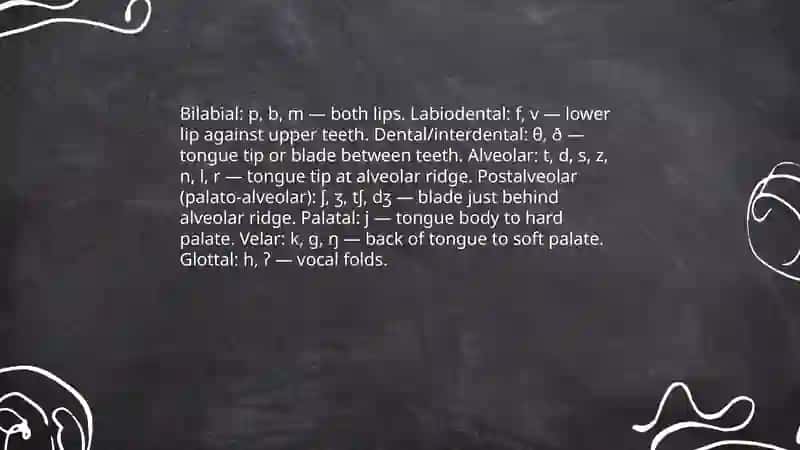The Consonant System of English 4