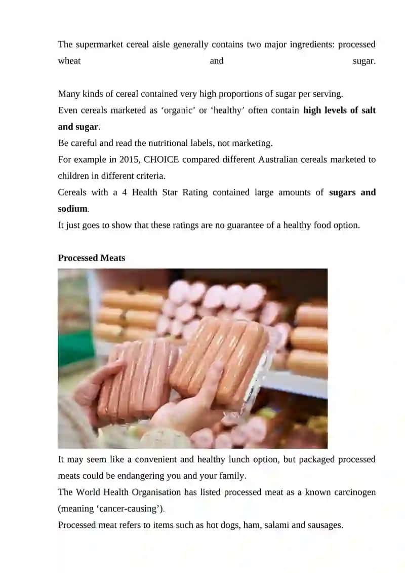 HEALTHY AND UNHEALTHY FOODS 4