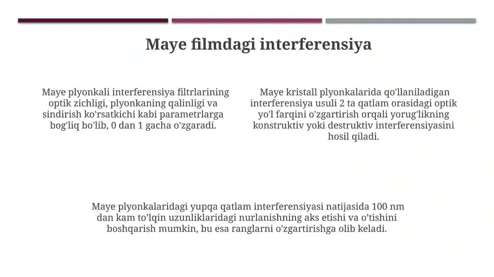 Yorugʻlik interferensiyasi 4