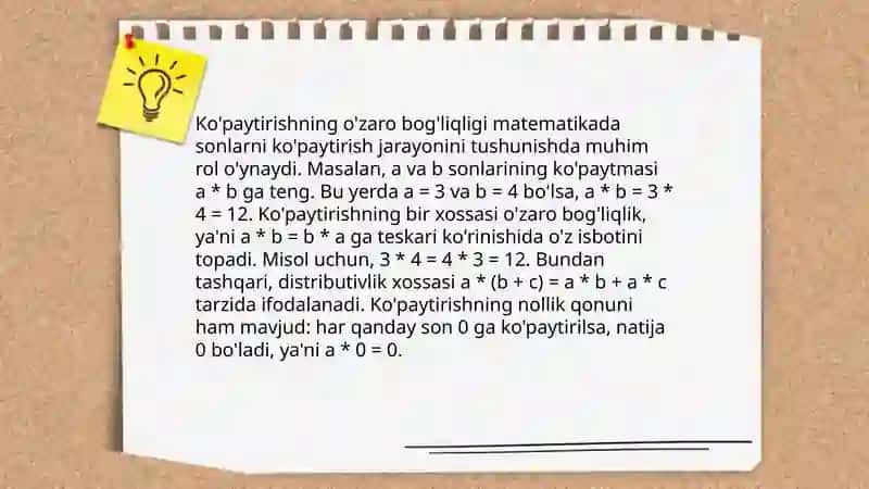 Sonlarni ko'paytirish va bo'lish 4