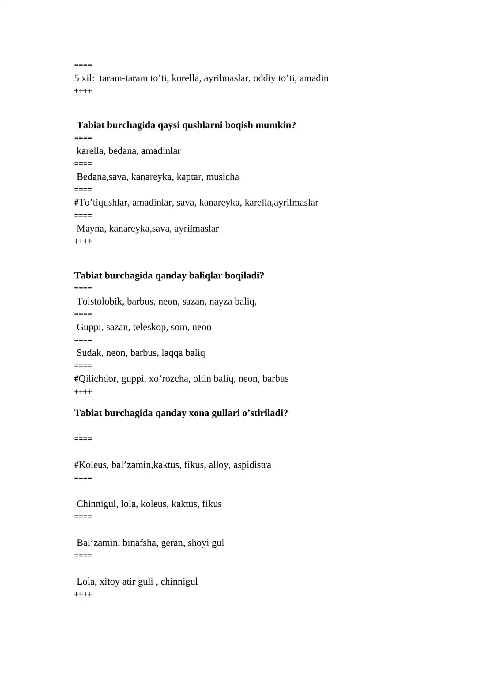 TABIAT BILAN TANISHTIRISH METODIKASI 4