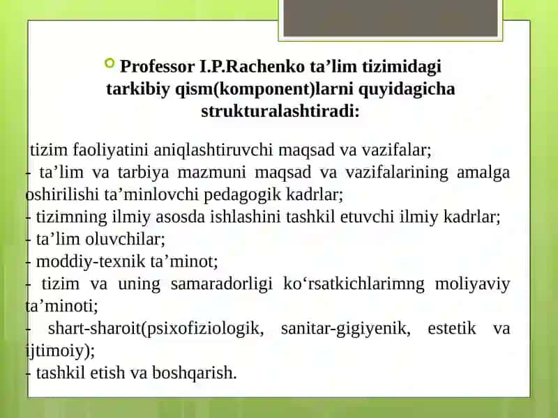 Yaxlit pedagogik jarayon 4