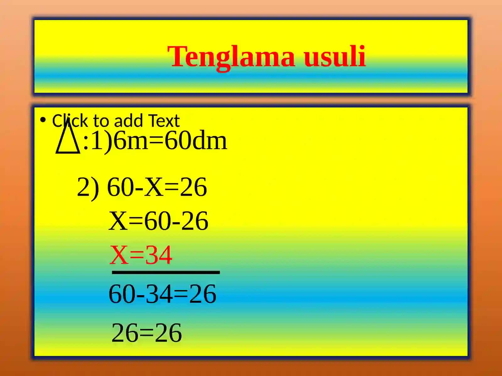 Tenglamalar 4