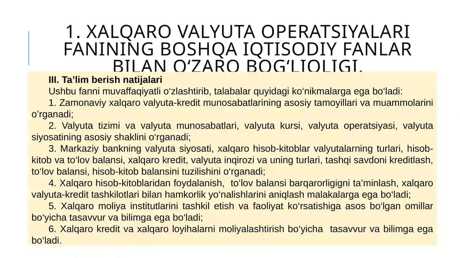 Xalqaro valyuta-kredit munosabatlariga kirish 4