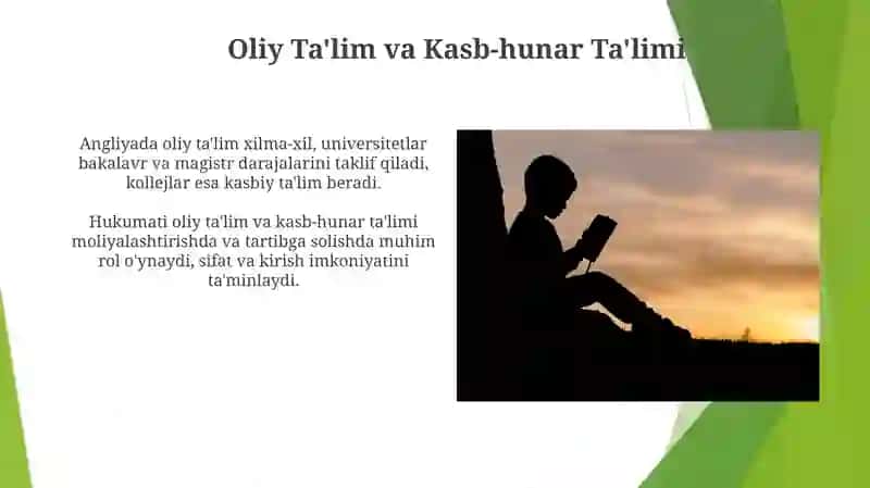 Angliya davlat taʼlim tizimiga kompravistik tahlil 4