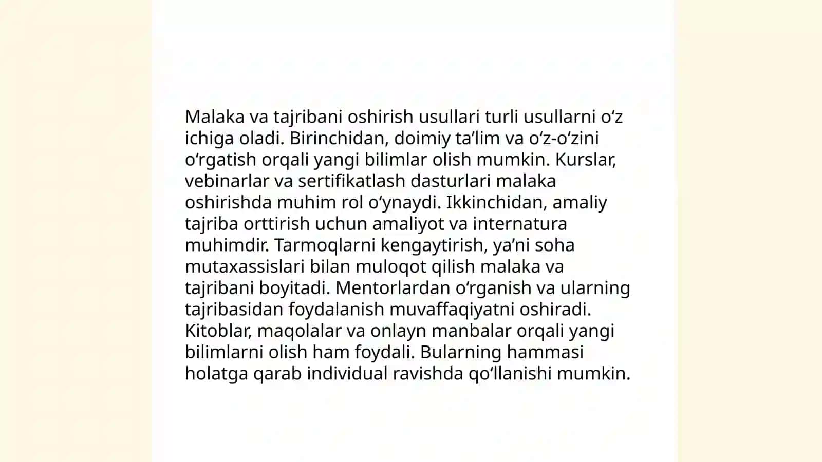 Koʻnikma, malaka va odatlarning shakllanishi 4