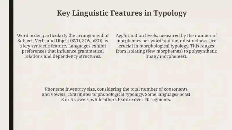 Typological classification of languages 4