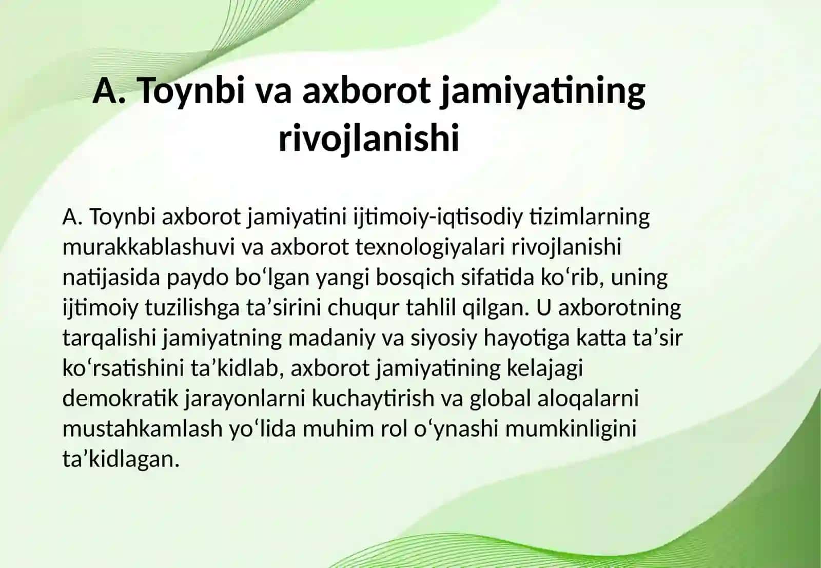 Axborotlashgan jamiyat va uning istiqbollari 4