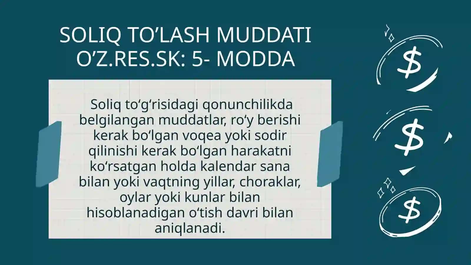 soliq to'lash muddatini o'zgartirish asoslari va shakllari 4